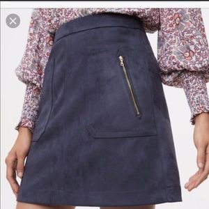 Loft A Line suede skirt with pockets